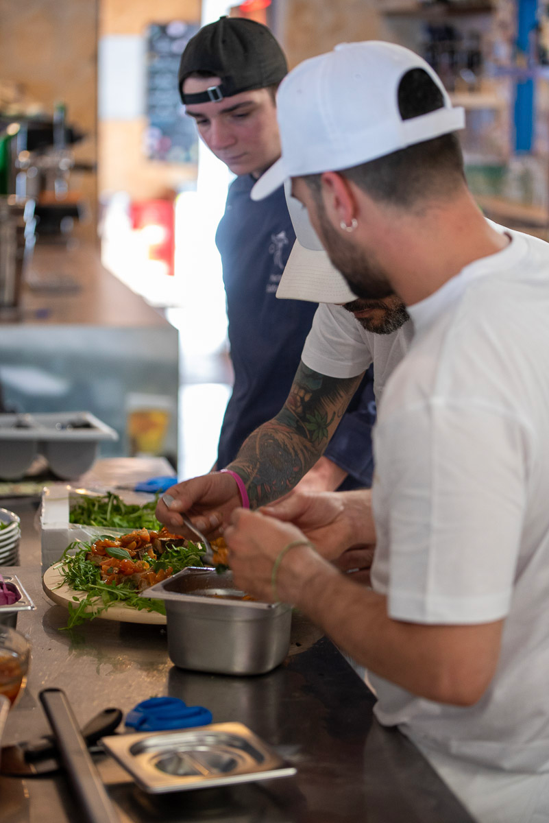 Working with dough at Pag Pizza Academy